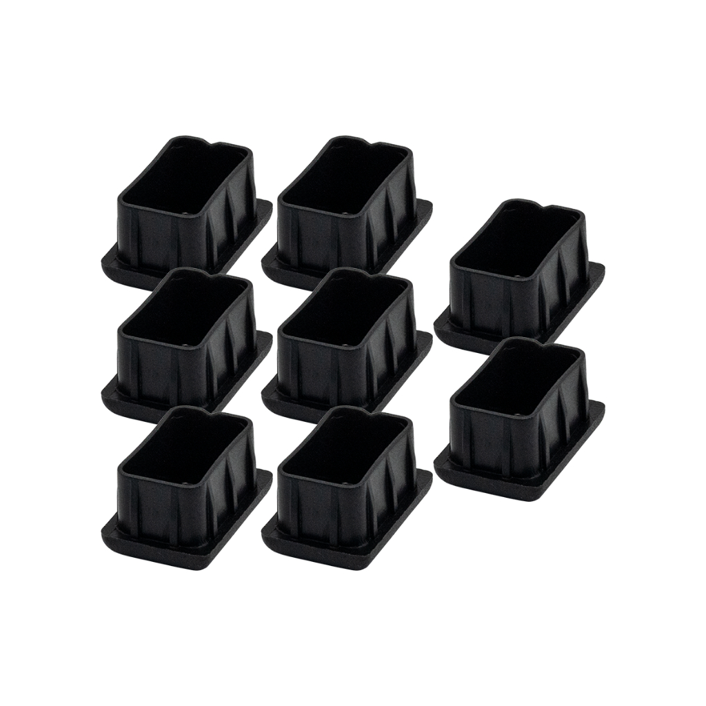 8 Ponteiras Interna Plastica Tampa 30x20 Pe Cadeira Metalon