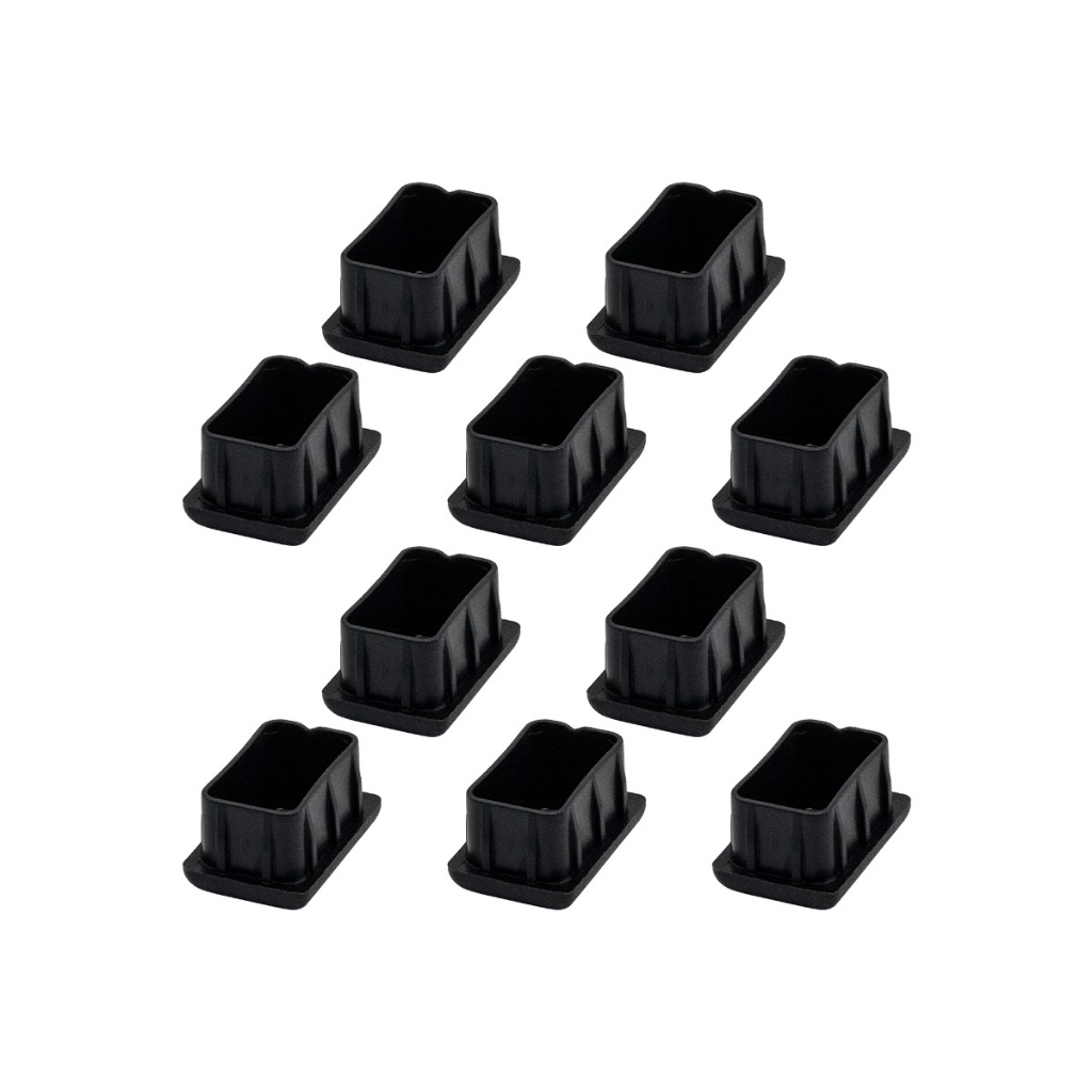 16 Pçs Ponteira Interna Plastica 30X20 Pe Cadeira Tubo Metalon