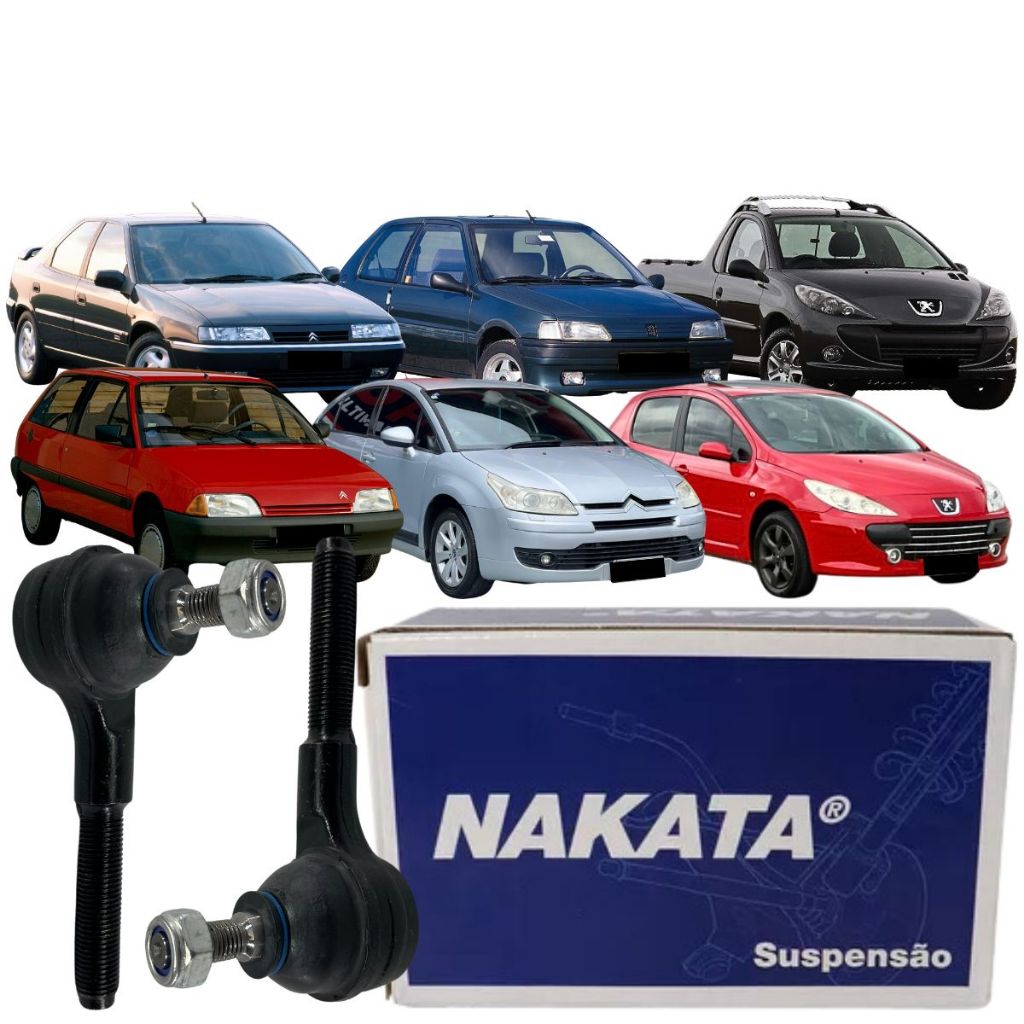 Par Terminal Direção Nakata Peugeot 307 2.0 16v 2003 2011 em Oferta na Shopee