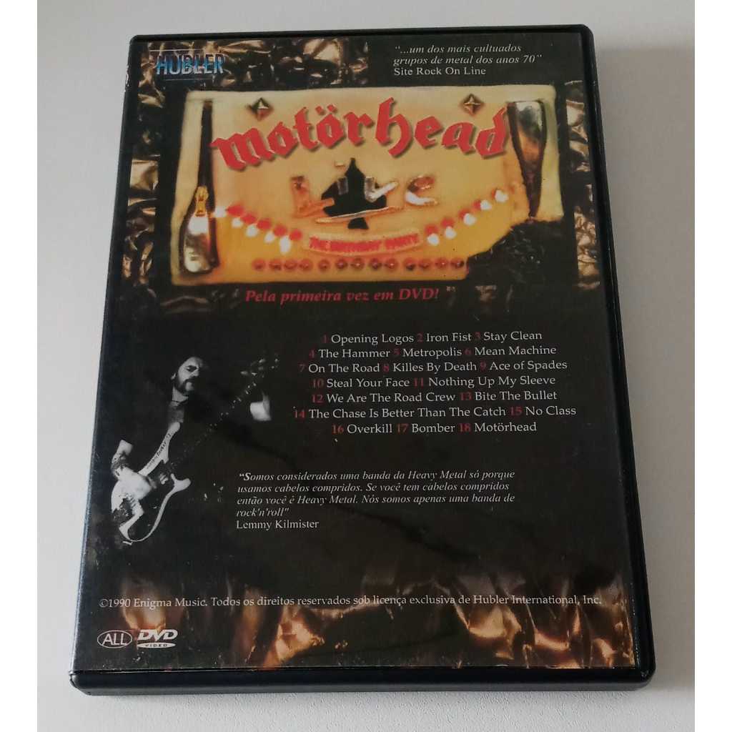 DVD Motörhead - The Birthday Party - Nacional - c/ revista história da banda