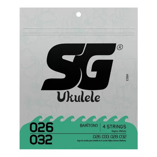 Encordoamento Ukulele Baritono SG Nylon Branco 026