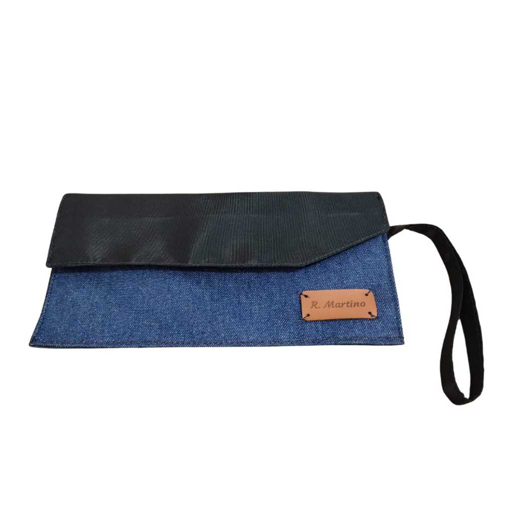 Carteira Feminina Necessaire Jeans Nylon Cluth envelope Alça Mão Porta celular óculos cartão dinheiro  maquiagem moda