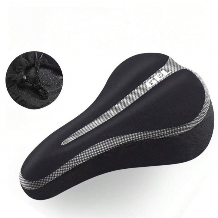Capa Para Banco Bike em Gel Silicone Selim Bicicleta Almofada Forro Ajustável  Ciclismo Anatômica