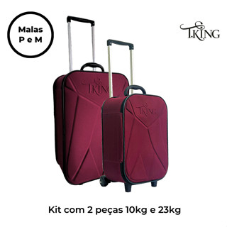 Kit 2 Malas De Viagem 10kg e 23kg Pequena e Média Resistente P e M - T.King em Oferta na Shopee