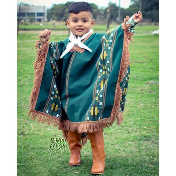 Pala Poncho Infantil Argentino Pampa - Unissex
