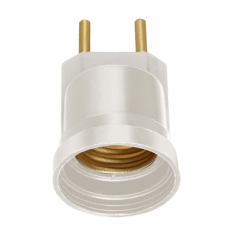 Kit 10 Soquete Bocal Pino Porta Lampada Termoplástico Bivolt Branco 110v/220v Para Pendente e Abajur