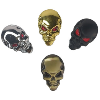 2 Emblema de Esqueleto do Crânio de Caveira 3D decoração de halloween P/ Carro motor em Oferta na Shopee