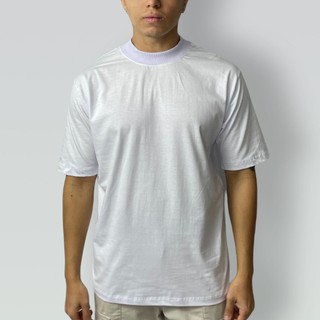 Camisa Oversized Branca Lisa Básica Algodão Premium