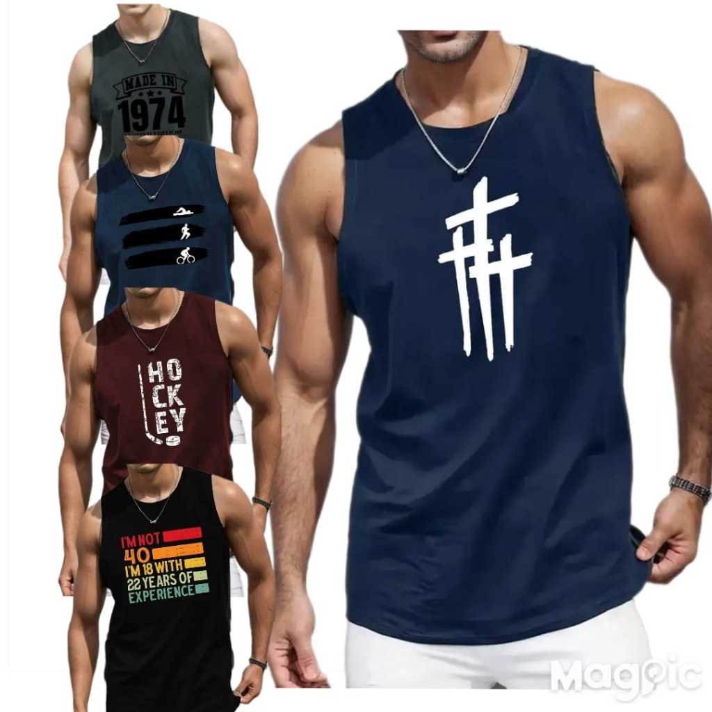 Camisetas Regatas VARIADAS esportivas (com cores e estampas variadas) Unissex para seu dia-a-dia e se