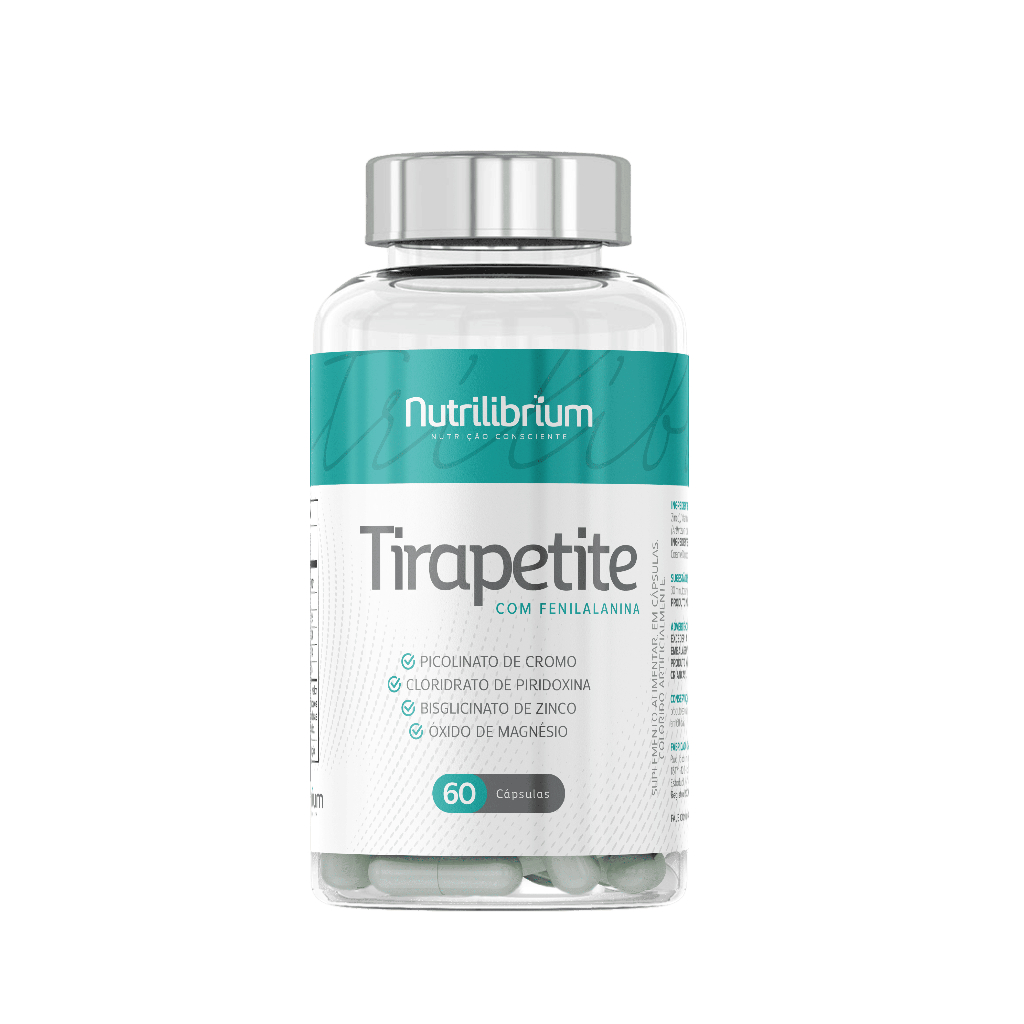 Tirapetite Espirulina Fenilalanina Zinco 60 Caps Nutrilibrium - Health