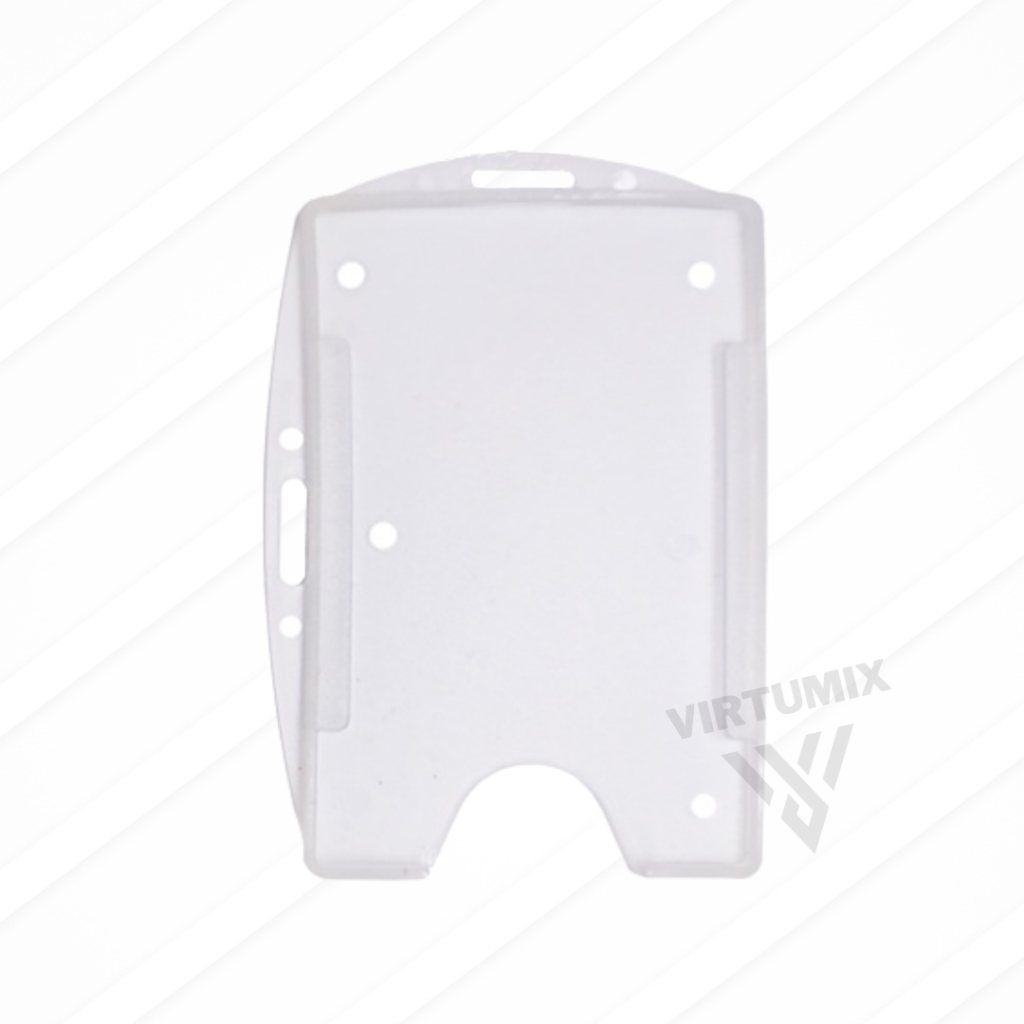 Porta Crachá Vertical e Horizontal Rígido Transparente - 01 ou 03 unidades