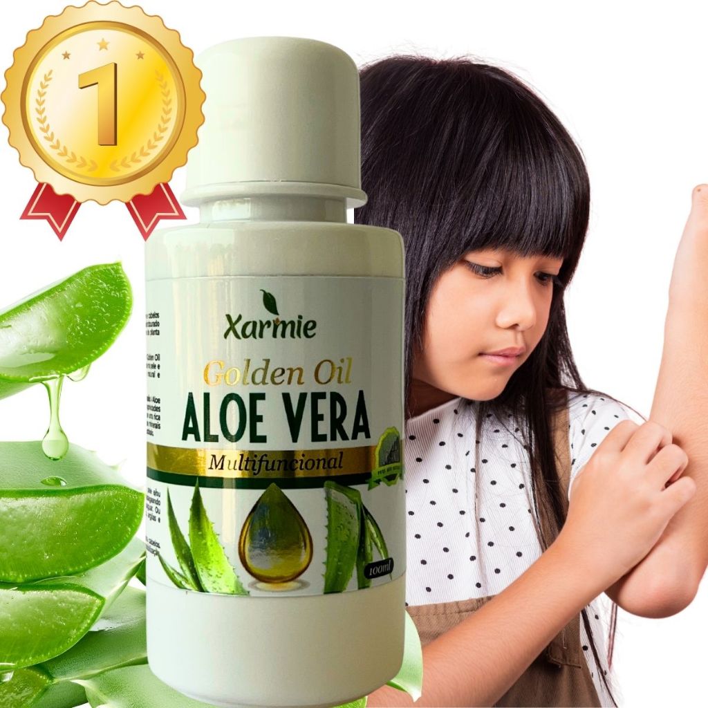 Golden Oil Aloe Vera Alivio De Psoriase Desinflama Hidrata e Melhora o Aspecto da Pele 100ml