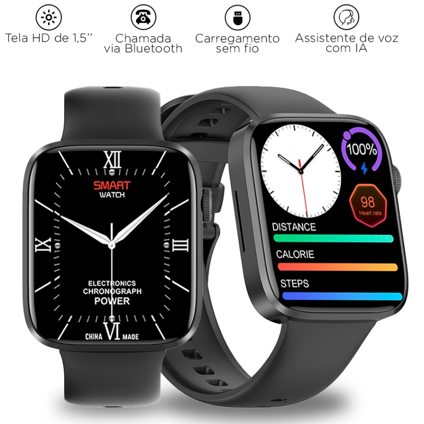 Relógio Smartwatch Com Tela De 1,9 Polegadas Bluetooth À prova D'água Unissex DT101 Idali Life