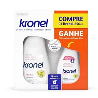 Kit Sabonete intimo Kronel 250 ML ORIGINAL + 80 ML GRÁTIS em Oferta na Shopee
