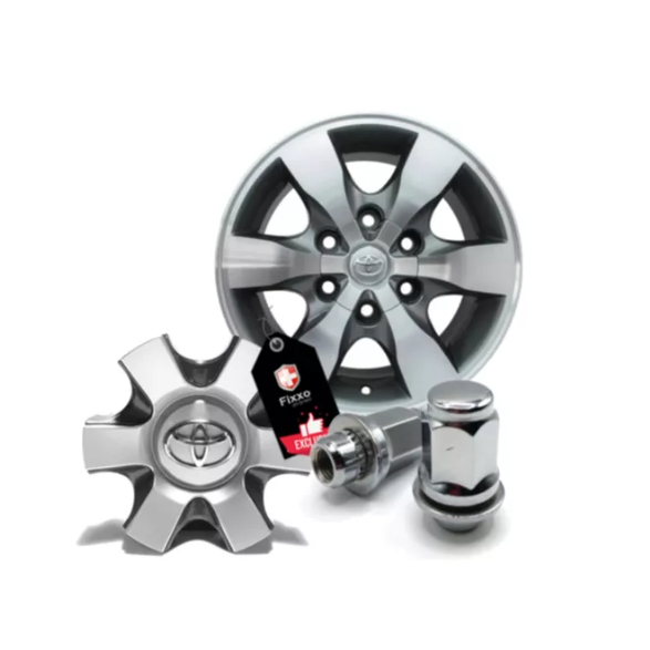 4 Centro da Calota De Roda Hilux Aro 16 2006 A 12 + 24 porca