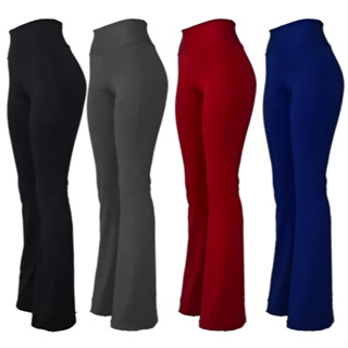 Calça Feminina Flare Bailarina Colmeia Casual em Oferta na Shopee