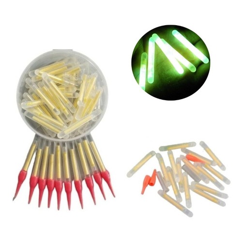 Kit 50 Bastão Luz Química Luminoso Pesca Noturna 30m Visibilidade Multi Uso Boia, Ponteira, Chicote,