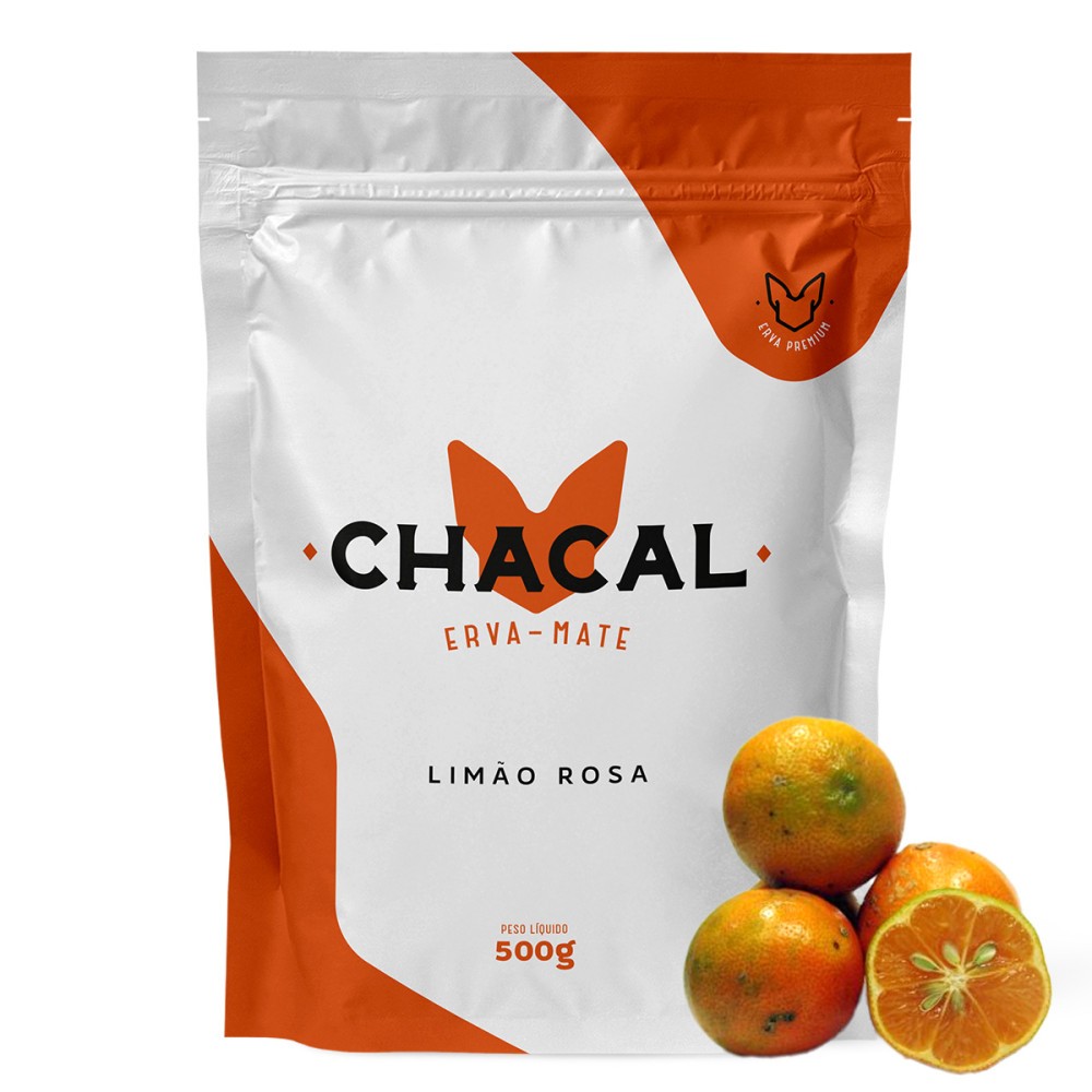 Erva Mate Tereré Premium Chacal Sabor Limão Rosa 500g