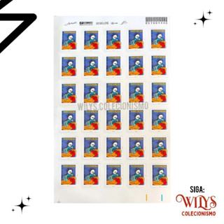 Folha de Selos Costureira - Selo Carta - Cartela Com 30 Selos - Costureira - 2011 em Oferta na Shopee