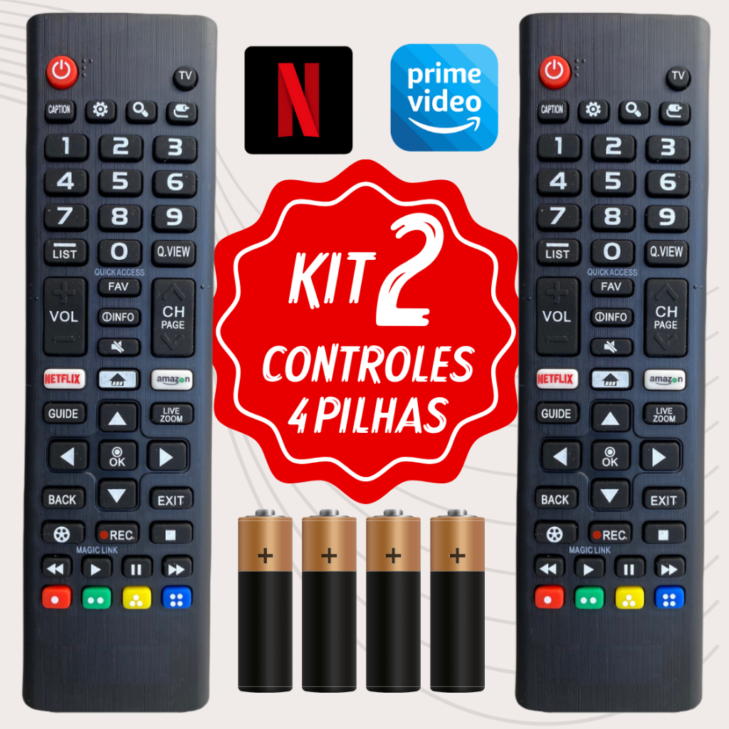 Kit Controle Remoto Tv Smart LG 7045/8035 em Oferta na Shopee