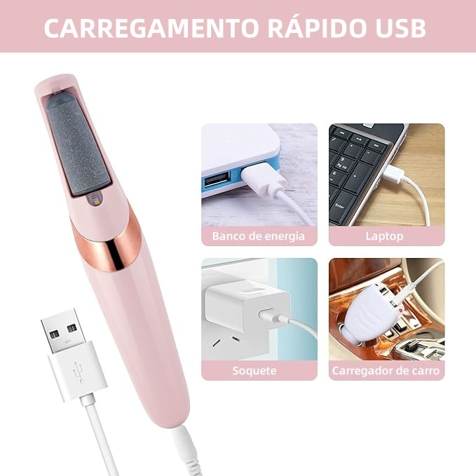 Lixador Elétrico de Pé com Esfoliador