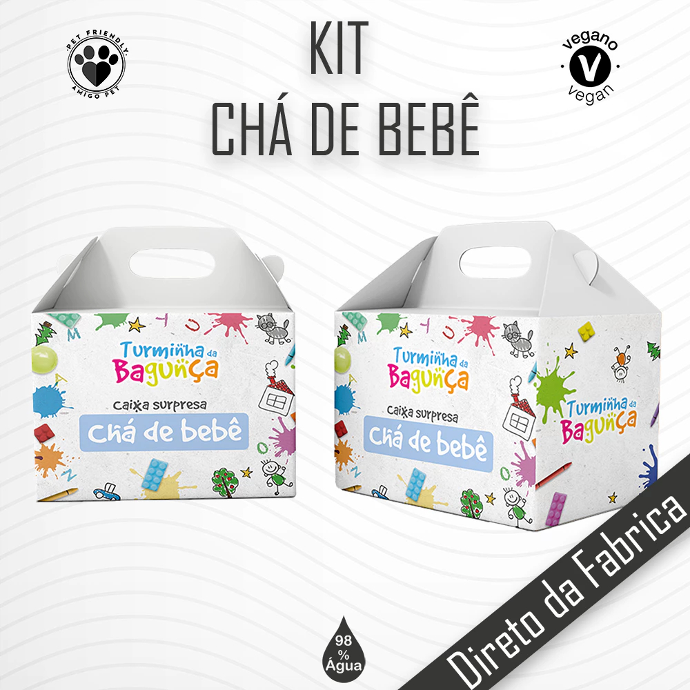Kit Chá de Bebê Turminha da Bagunça  Kit Infantil - 20 Itens