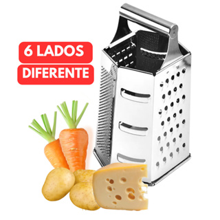 2 Ralador De Legumes Em Inox 6 Lados Diferentes 20Cm Original Raladores Queijo Descascador em Oferta na Shopee