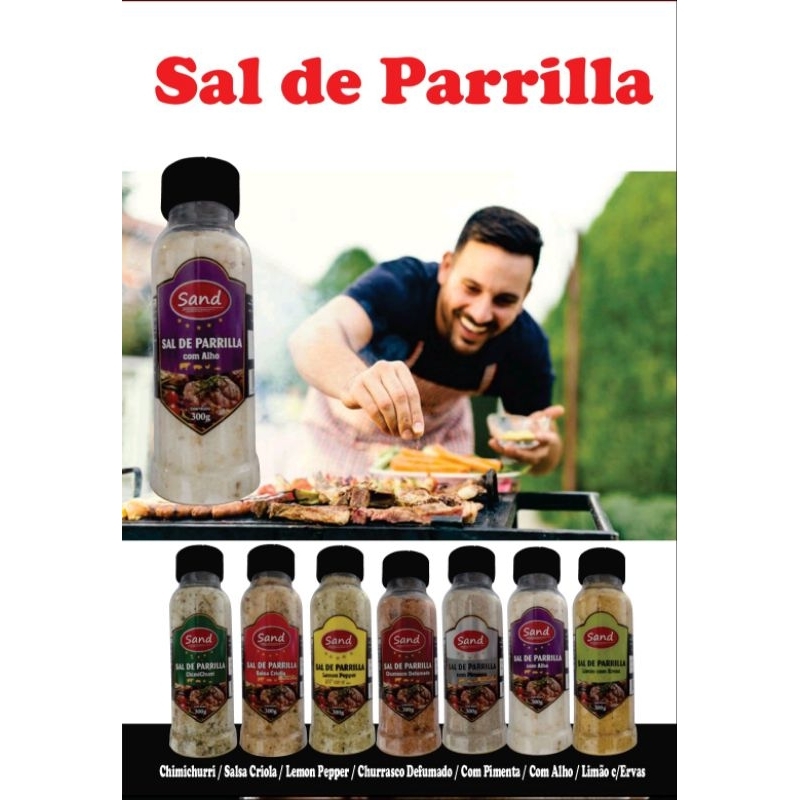 Kit 8 Sal de Parrilla-Parrilha para churrasco