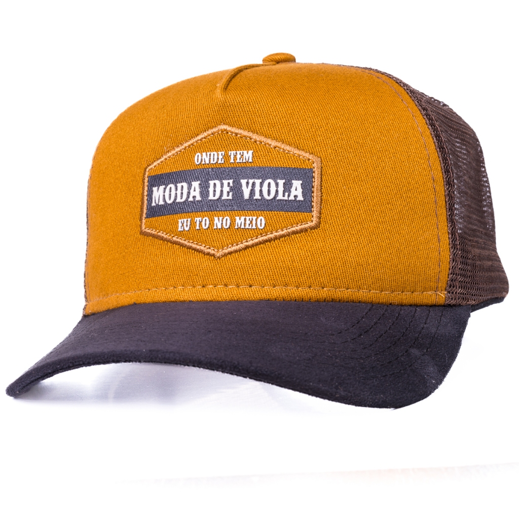 Boné Country Trucker Telinha Aba Curva Original moda de viola tião carreiro sertanejo maculino