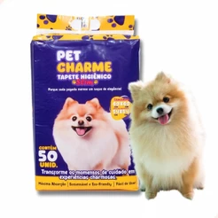Sanitário Canino 50 Unid Descartável 60x60 Cachorros Pequenos