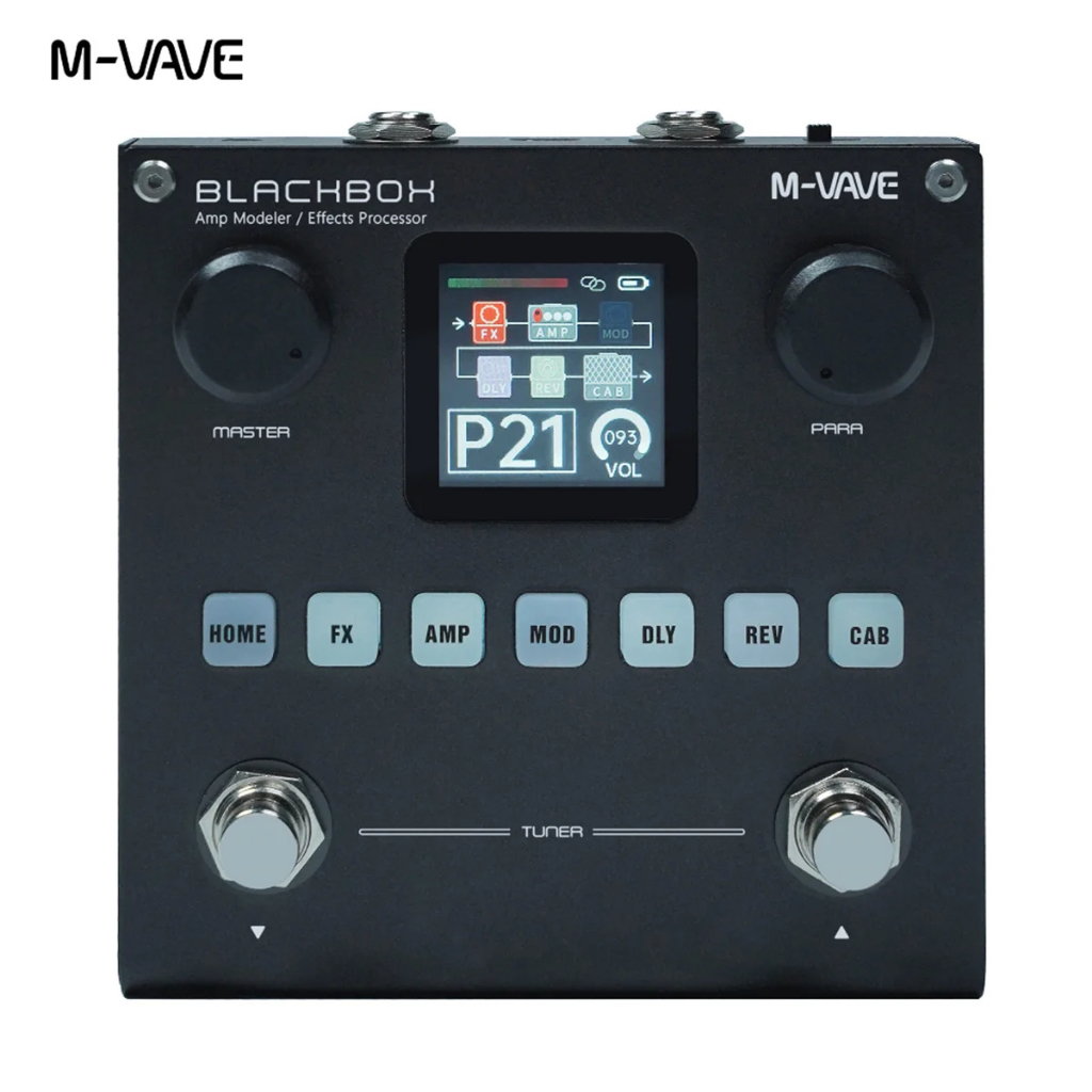 M-VAVE Blackbox Modelador de AMP para guitarra/baixo Processador de múltiplos efeitos recarregável para guitarra elétric