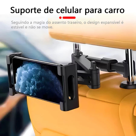 Suporte articulado Celular E Tablet 360º Regulável no banco traseiro do carro