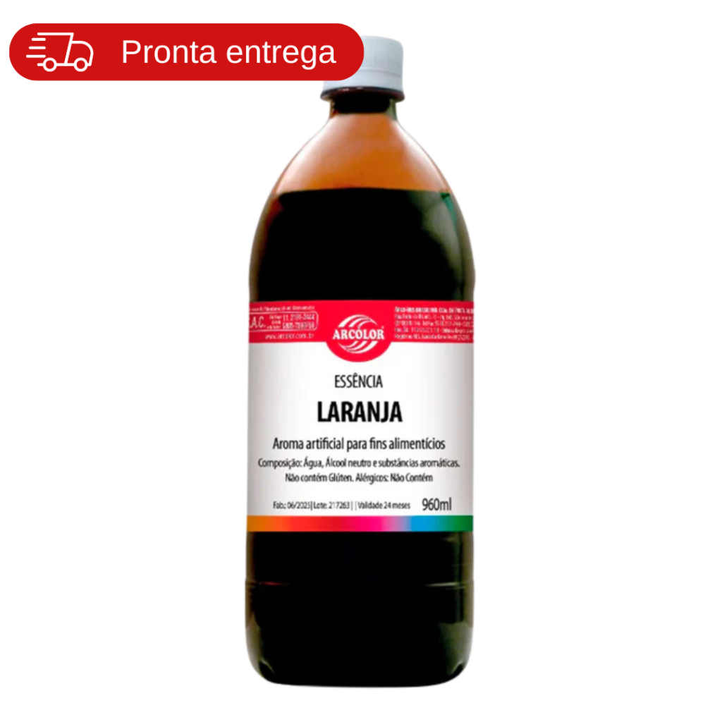 essência aroma artificial laranja 960ml - arcolor