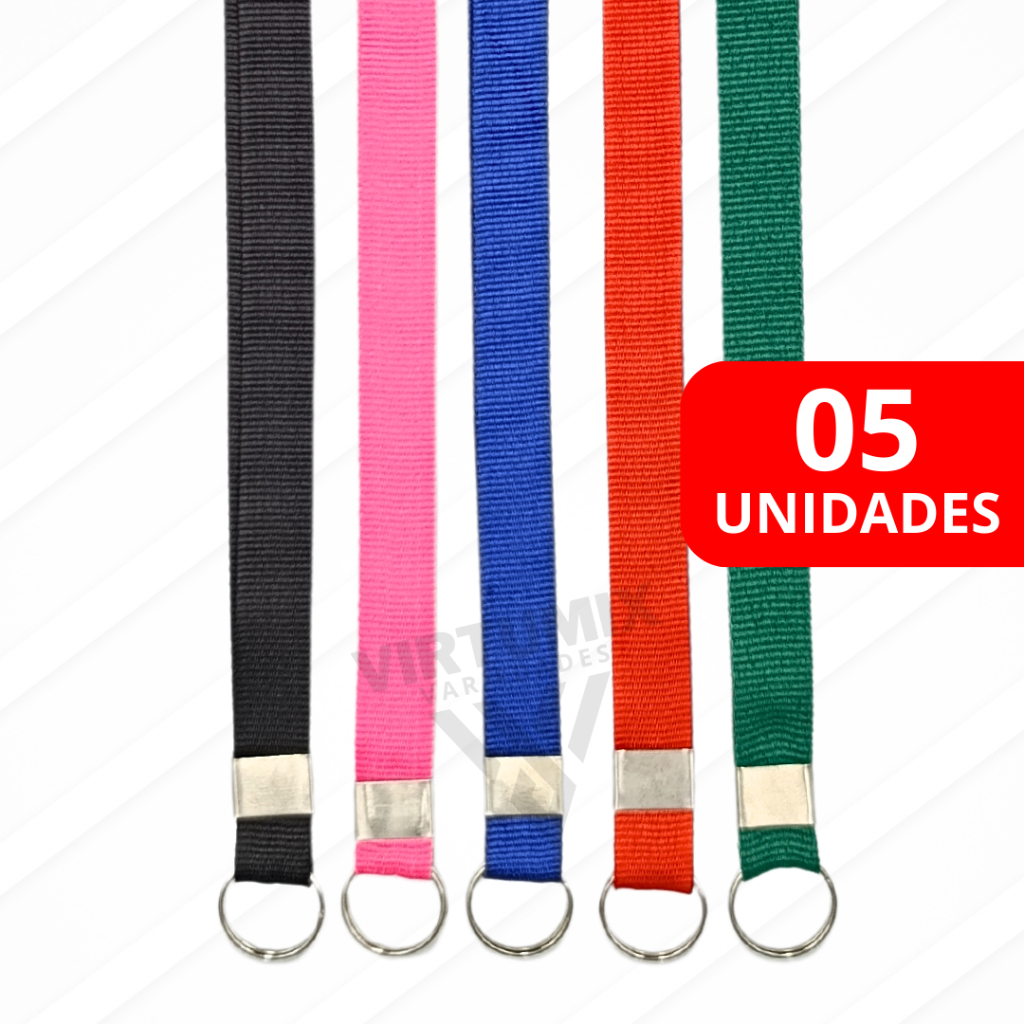 05 Cordões p/ Crachá p/ Bilhete Único Cartão Transporte Ônibus Metrô - Diversas Cores em Oferta na Shopee