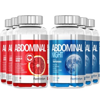 Kit 3x Abdominal Laranja Moro + 3x Abdominal Night 3 Meses Nutrilibrium em Oferta na Shopee