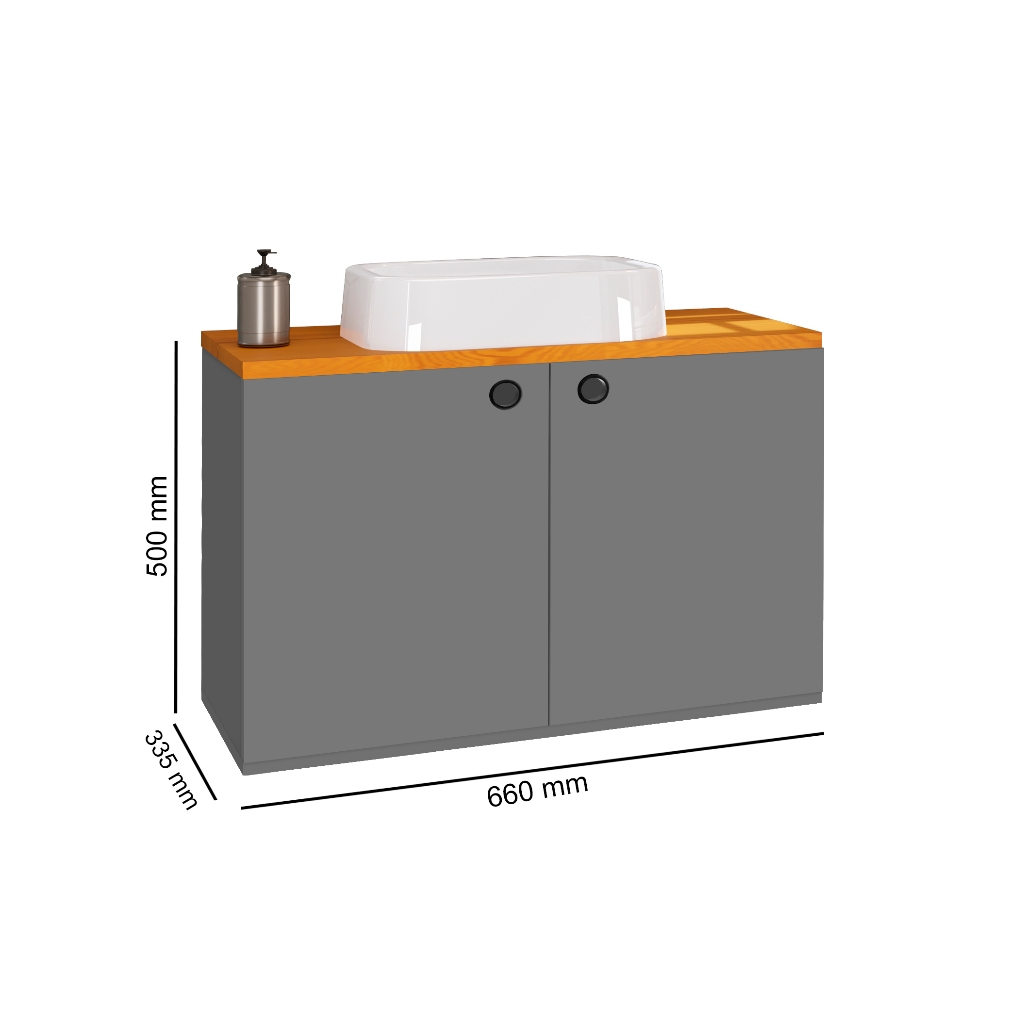 Kit Balcão Gabinete Banheiro + Cuba Cerâmica várias cores