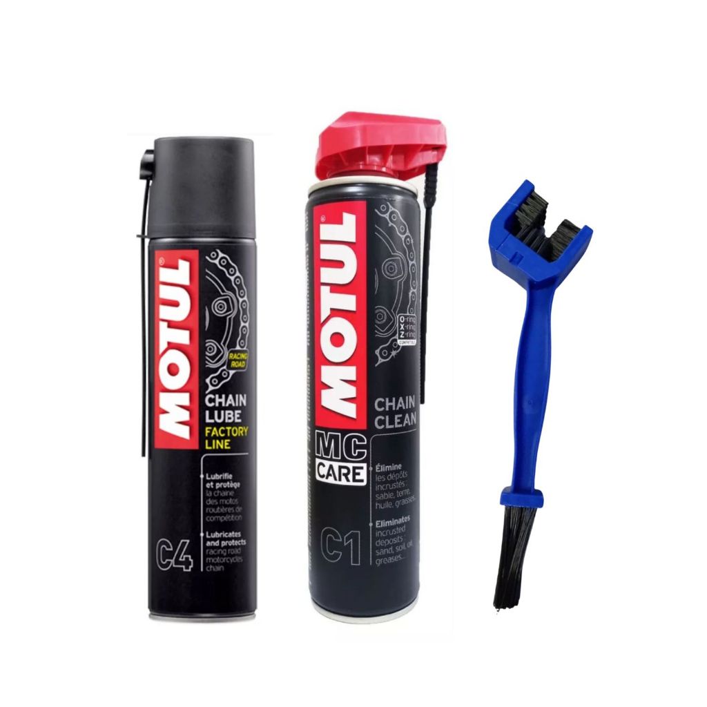 Kit Motul C1 + C4 + Escova Para Limpeza De Corrente Motos - Home & Living