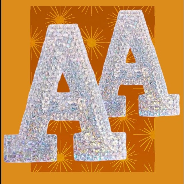 Letras Paete Lantejoula Prata Rosa Brilhante Patch Termocolante Adesivo Ferro Passar Roupas Boiadeira