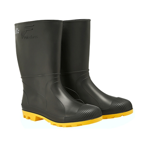Bota Vulcabras Pvc Preta Com Solado Amarelo Galocha Para Motoboy Motoqueiro Para Chuva ifood Antiderrapante Impermeável