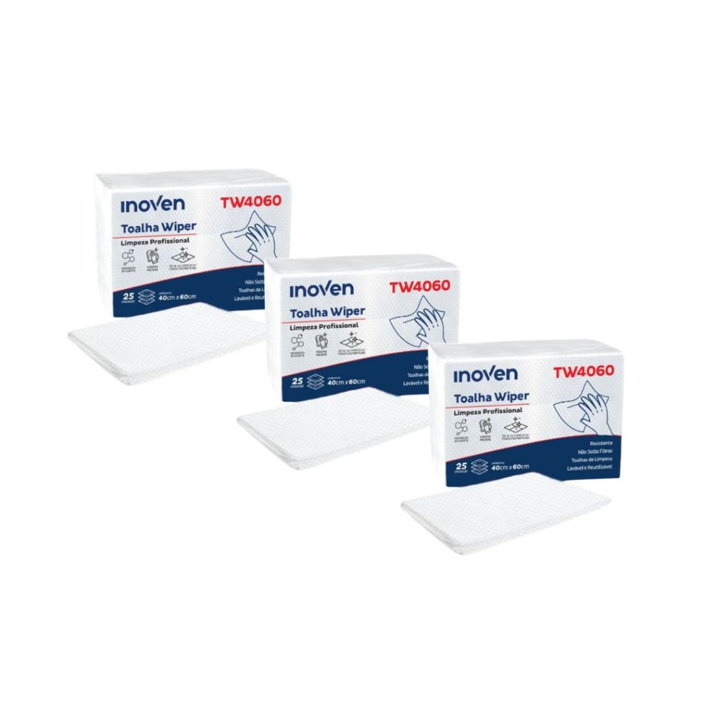 Kit Toalha Descartável Para Pet Inoven 40x60cm - Pacote com 25 Toalhas - 3 Un.