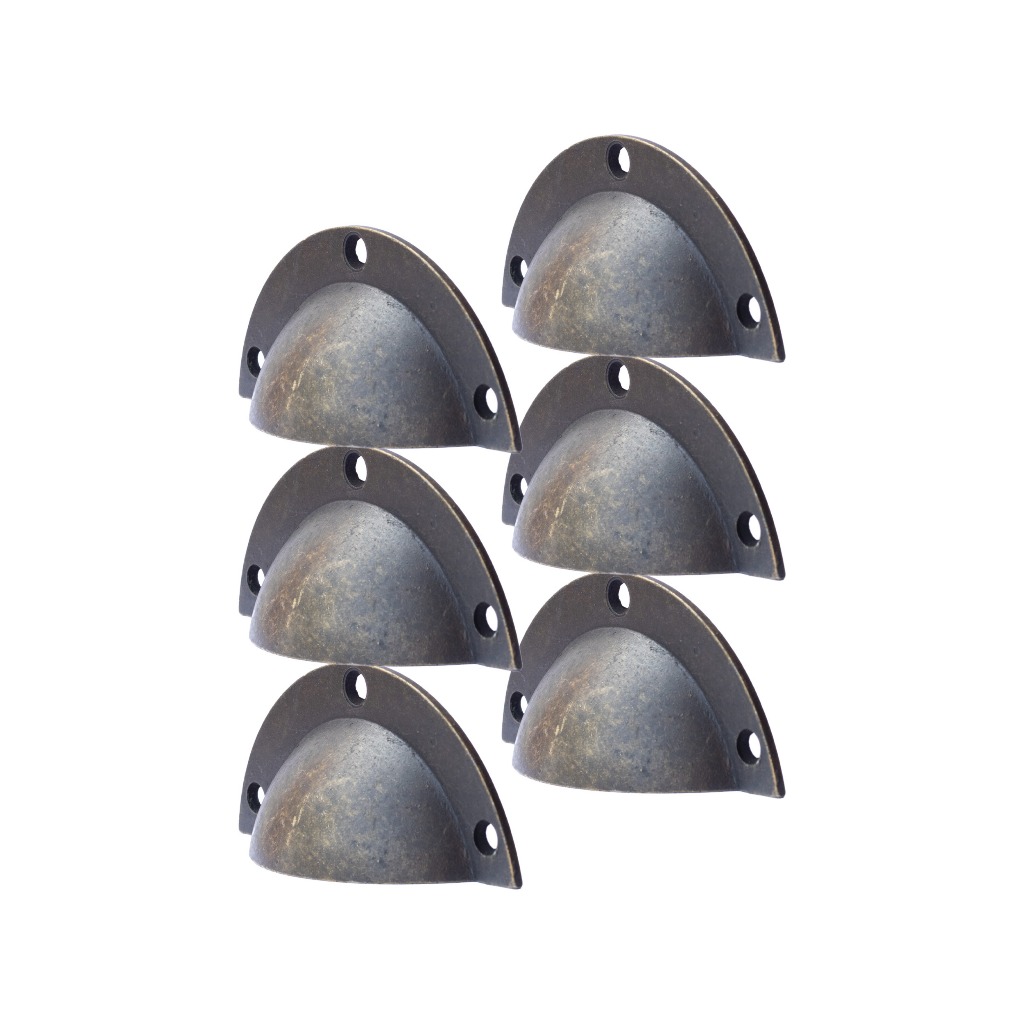 Kit Com 6 Puxadores Vintage Parma Quarto Colonial Gaveta Sapateira
