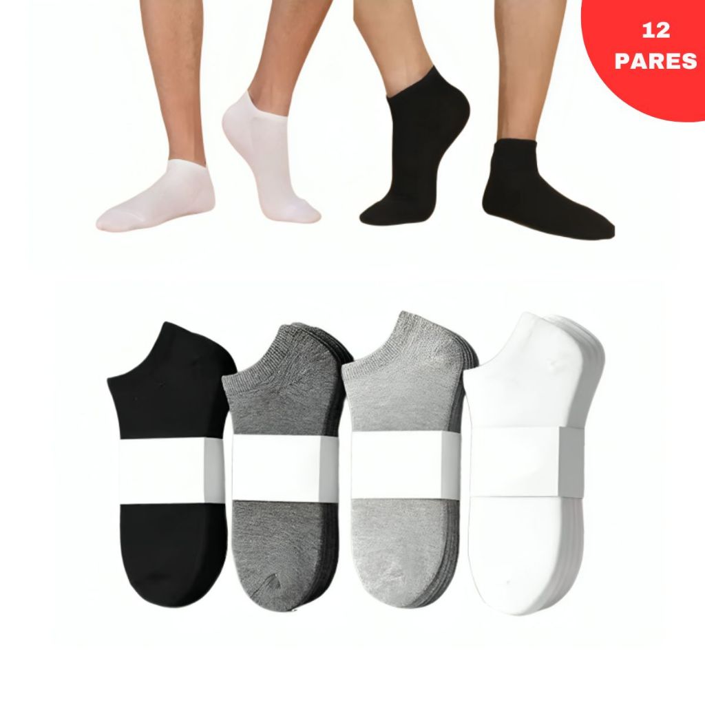 Kit 24 Pares Meias Soquetes ótima qualidade unissex
