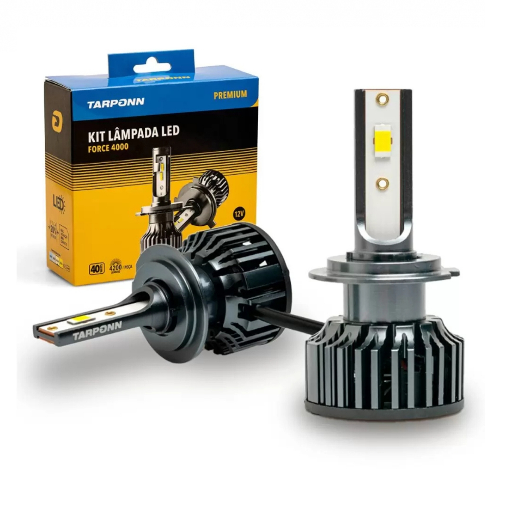 Kit Lâmpada H7 Led Force 4000k Premium 40w 4200lm Tarponn
