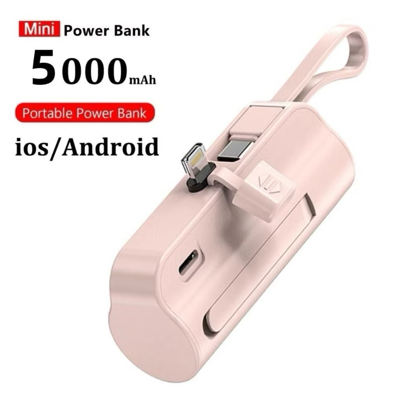 Mini carregador portátil power bank baton para celular 5000mAh IPNHONE Samsung