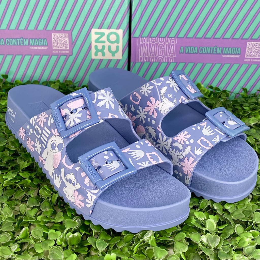 Papete Adulto Feminino Original Conforto Sandália Zaxy Grendene Slide Stitch 19149