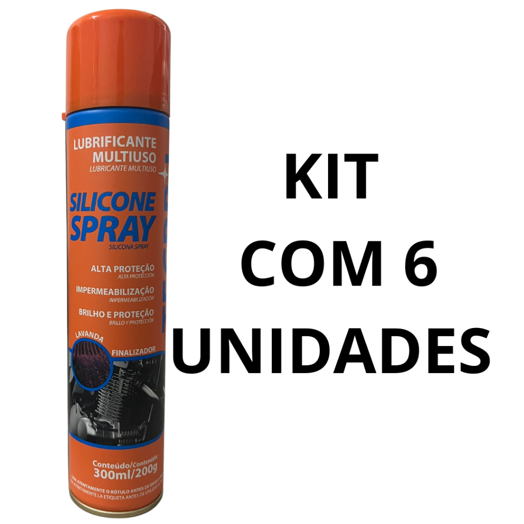 Kit 6 Silicone Spray 300 Ml em Oferta na Shopee