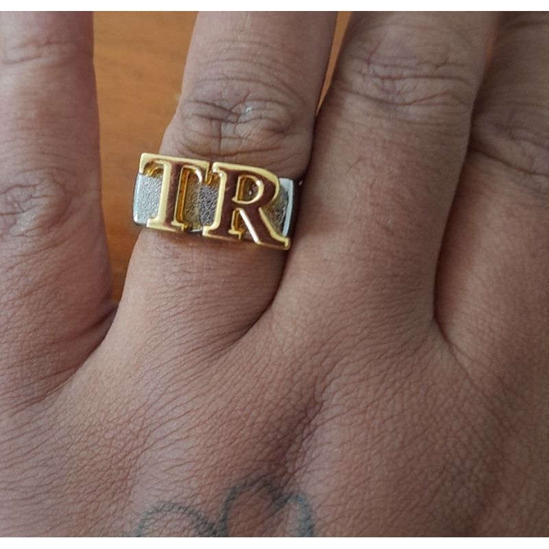 Anel Bicolor Exu Tranca Rua Exu Tiriri Umbanda Candomblé