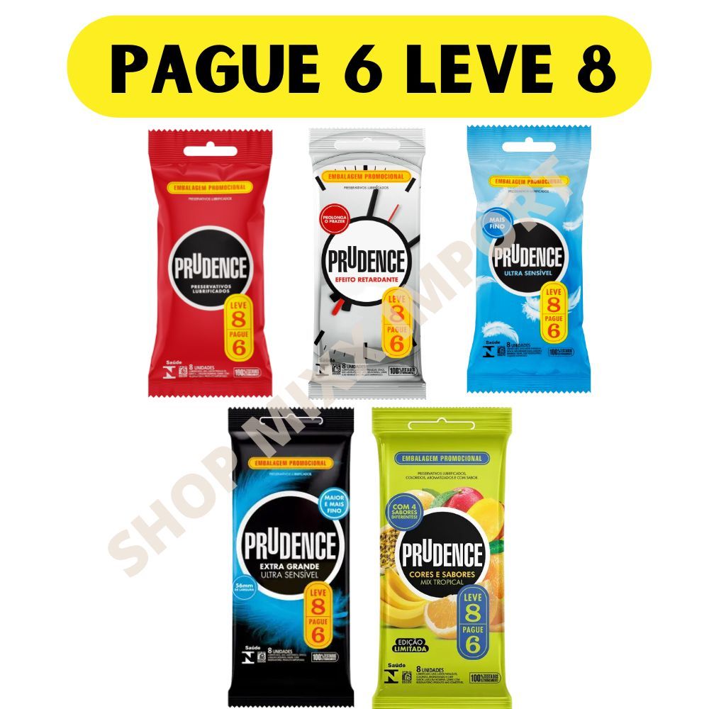 Preservativo Camisinha Prudence Sensações Pacote 6 Unidades em Oferta na Shopee