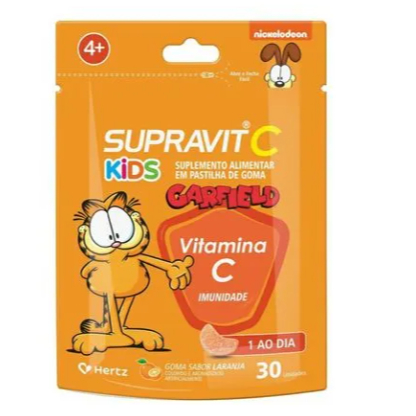 Supravit C Kids Vitamina C Sabor Laranja Infantil 30un