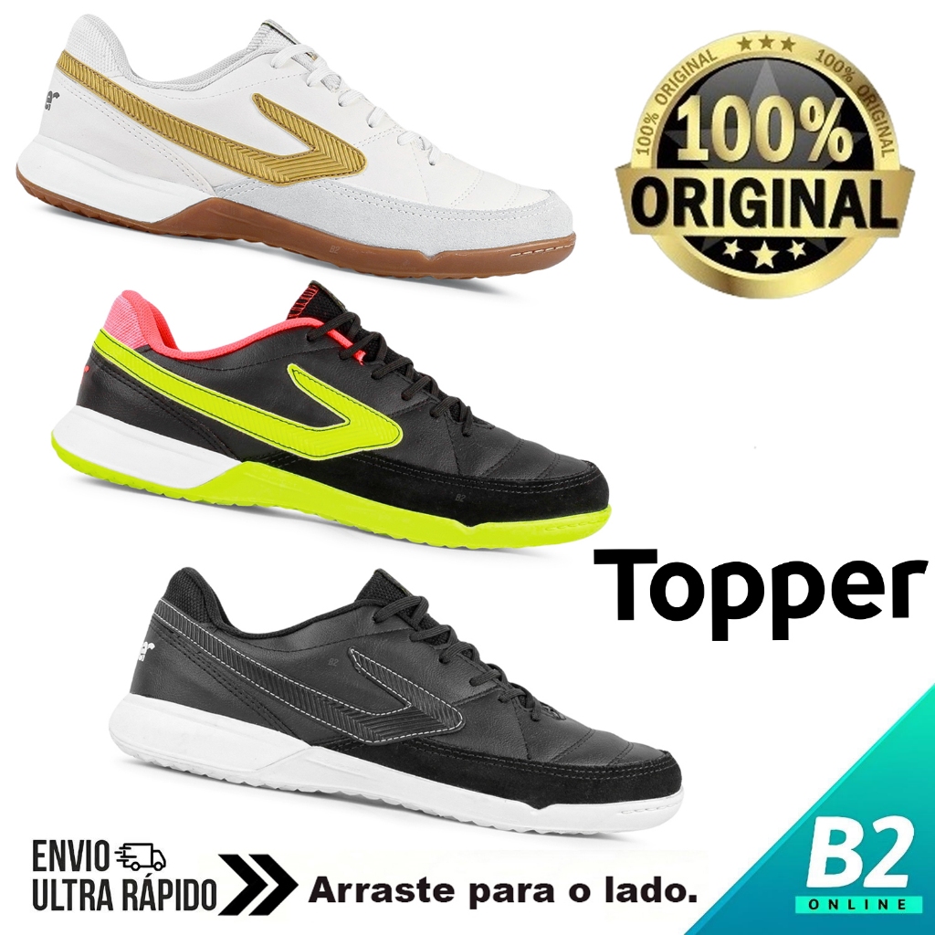 Chuteira Futsal Topper Titanium X Masculina 100% Original Com Nota Fiscal e Garantia - Sports & Outdoors